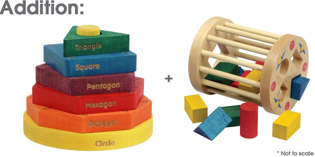 Colored Shape Stacker — Maple Landmark