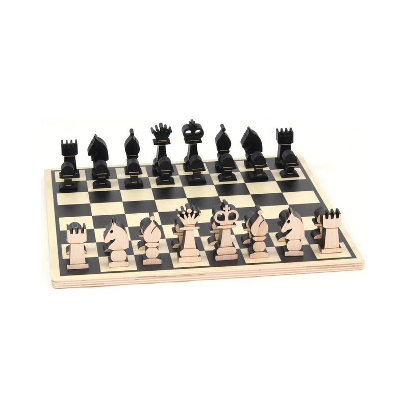 Shaped Chess Pieces and Board Set