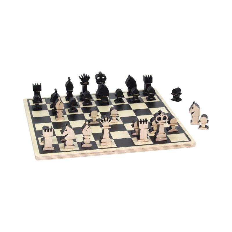 Shaped Chess Pieces and Board Set