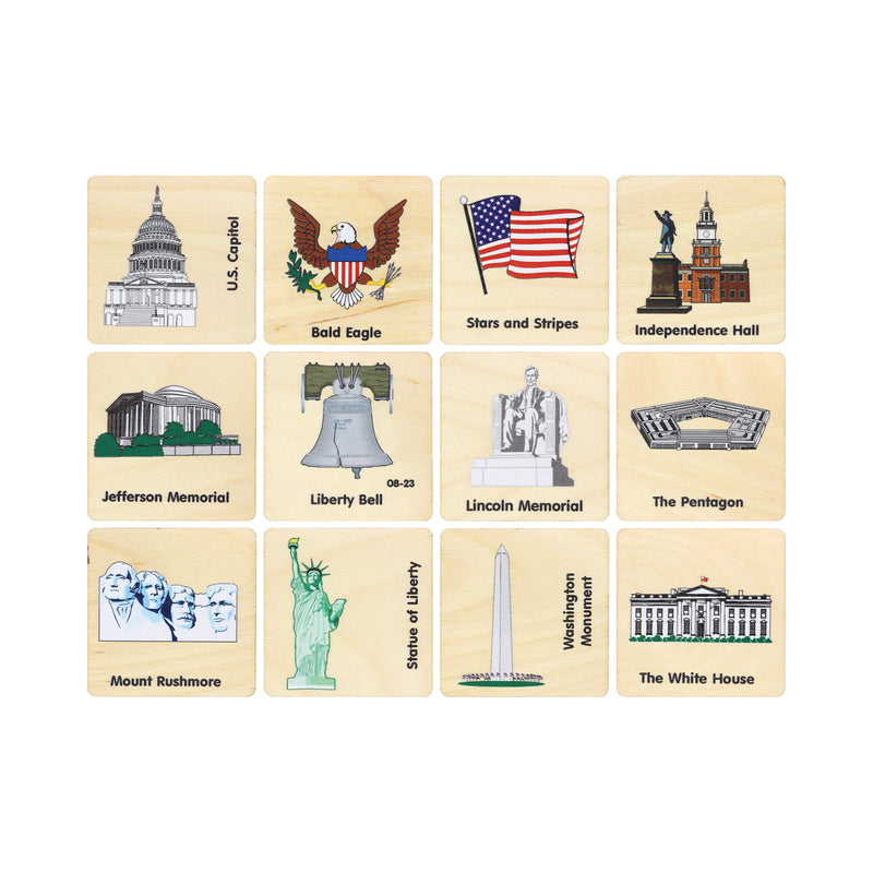 American Icons Memory Tiles