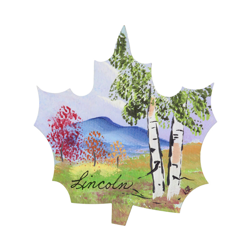 Maple Leaf Handpainted Magnet with Lettering