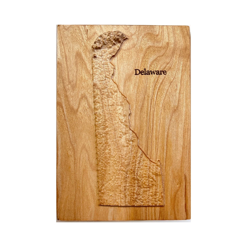 Delaware State 3D Relief Wood Map | Delaware Gift