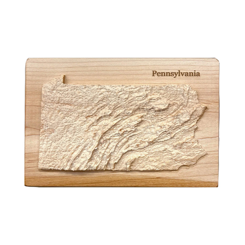 Pennsylvania State 3D Topographic Wooden Map | Pennsylvania Gift