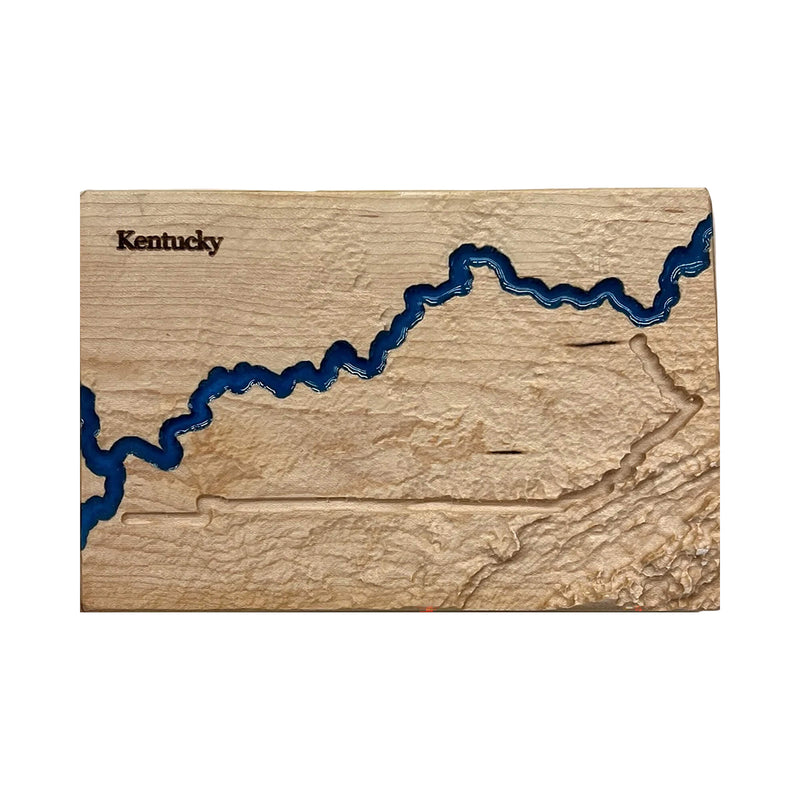Kentucky Topographic 3D Relief State Map | Kentucky Topo Map Gift