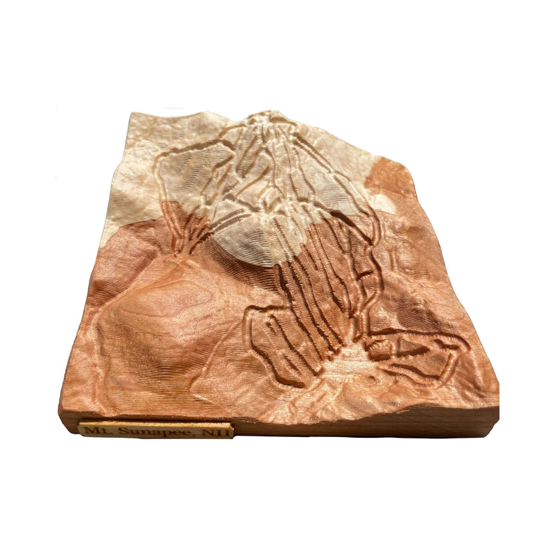 Mt Sunapee 3D Relief Map Ski Gift | New Hampshire Skier Gift