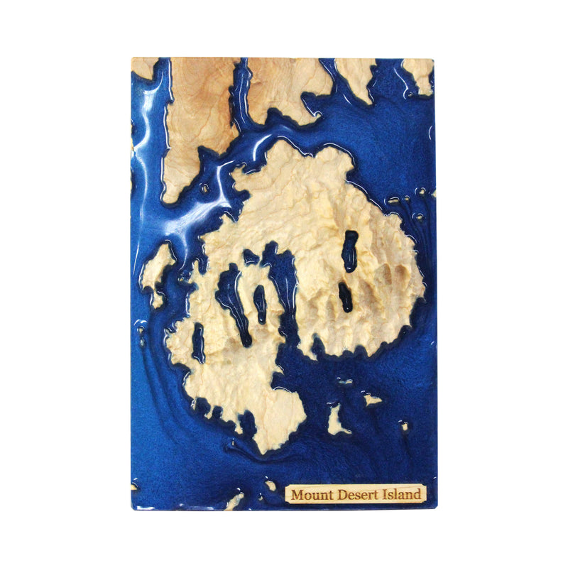 Acadia National Park on Mt Desert Island 3D Topographic Wooden Map