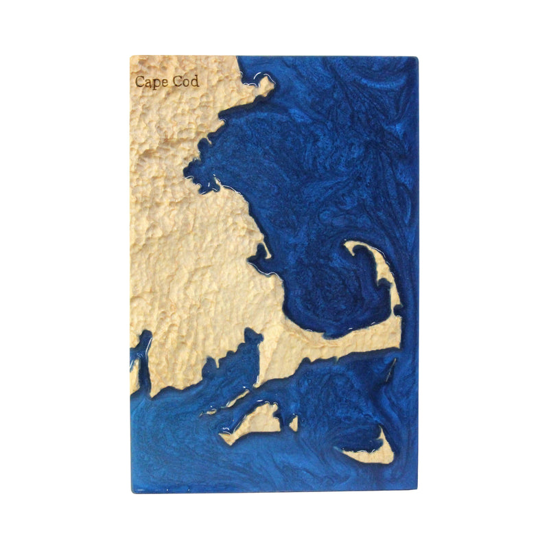 Cape Cod, New England 3D Topographic Wood Map Art | Massachusetts Gift