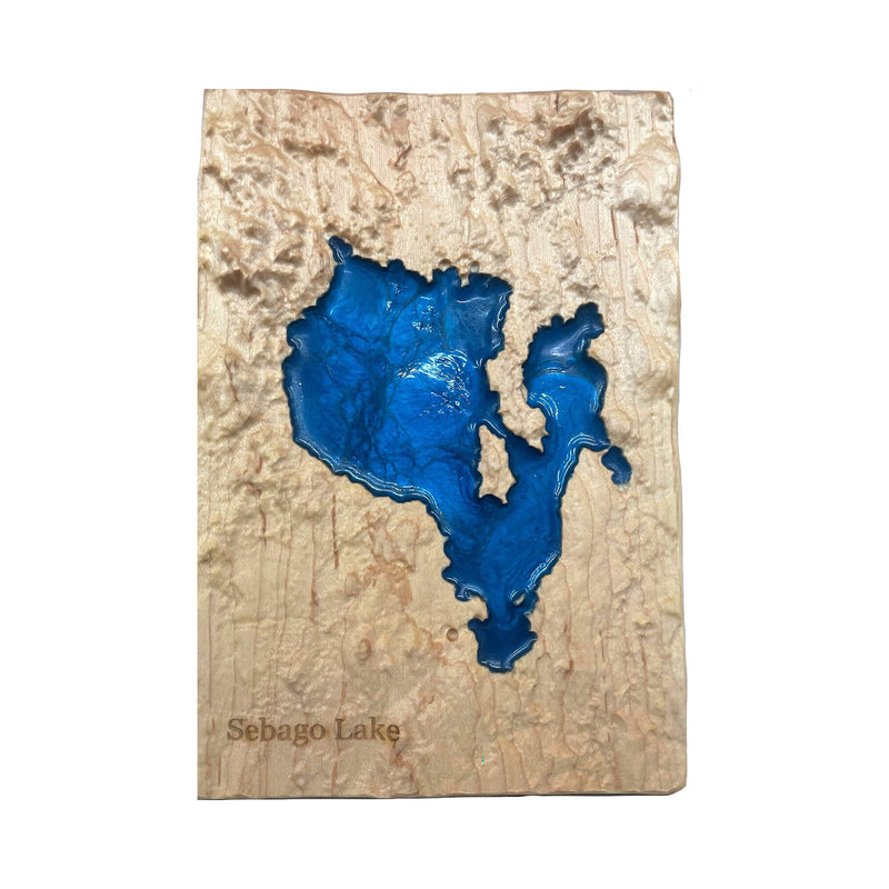 Sebago Lake 3D Relief Map | Maine State Gifts